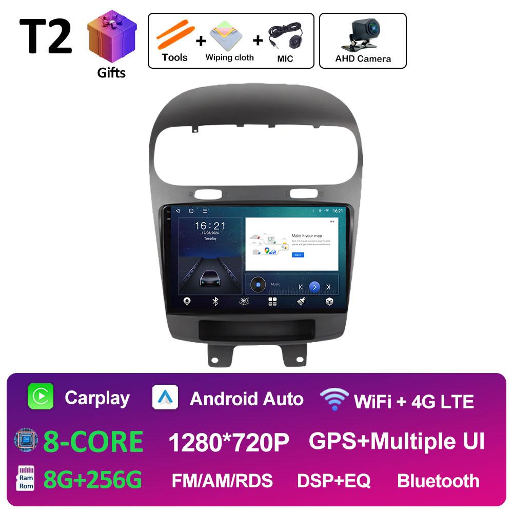 Android Smart System BT For Dodge Journey Fiat Freemont Leap 2011 2012 2013 2014 - 2020 DSP Stereo Cooling Fan QLED IPS Screen