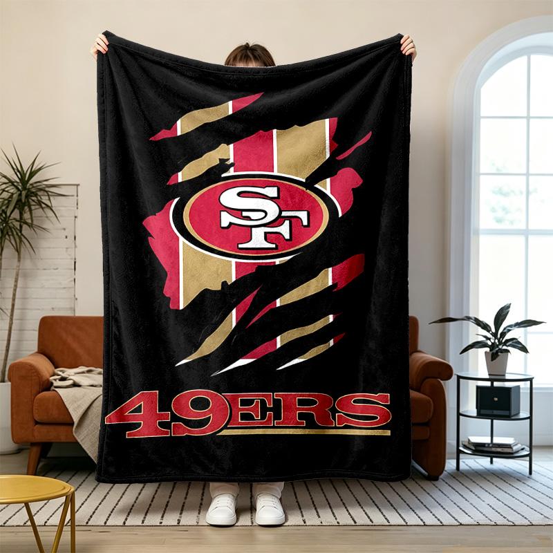 San Francisco 49ers Soft and comfortable flannel Suitable for sofas living rooms outdoor camping travel and also makes a great anniversary gif