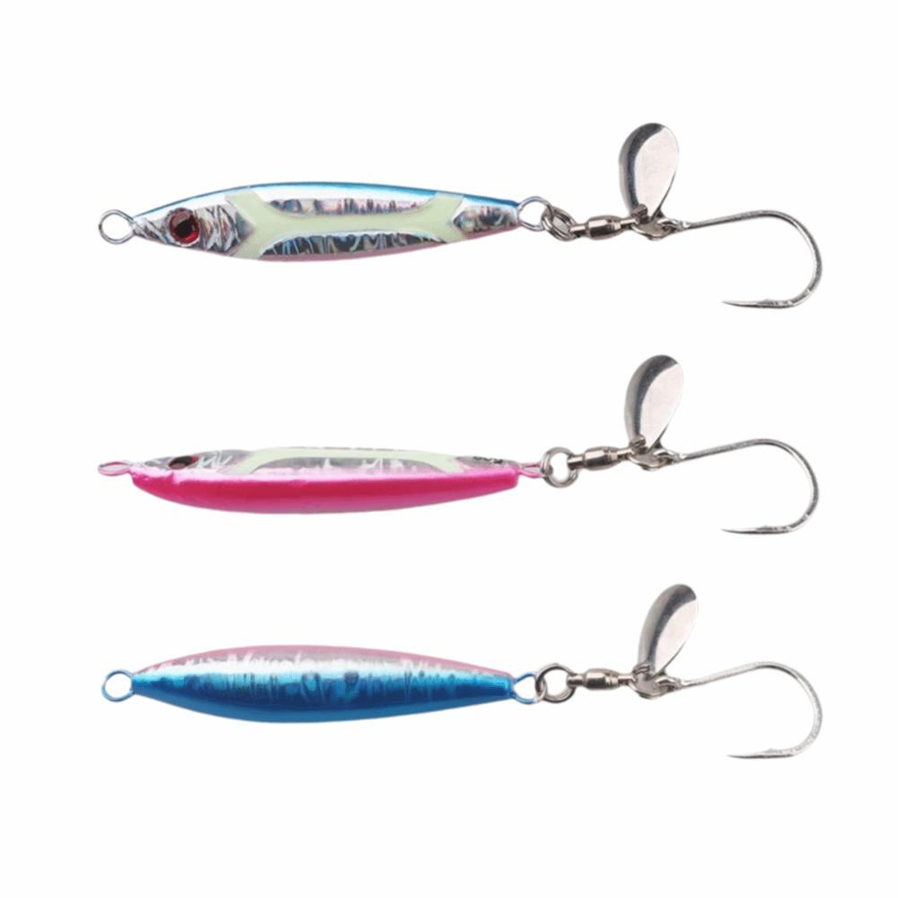 Spinnerhook Glow Shore Jig Metal Material Boat Fishing Lure Jigging Lure  Saltwater Fishing 30g-Color D