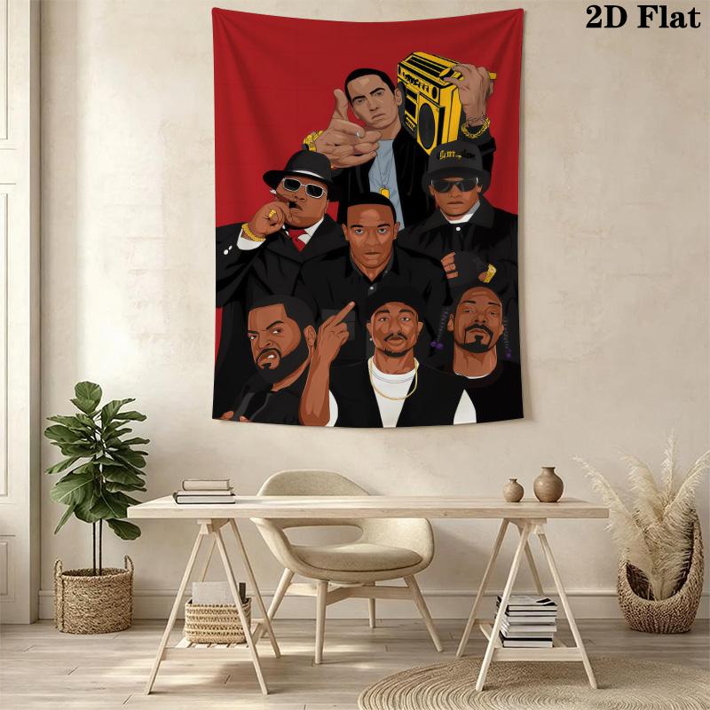 Rap Legends Visual Celebration Threepiece Set 1 Duvet Cover 2 Pillowcase Without Core Soft And Comfortable Christmas Birthday Gift