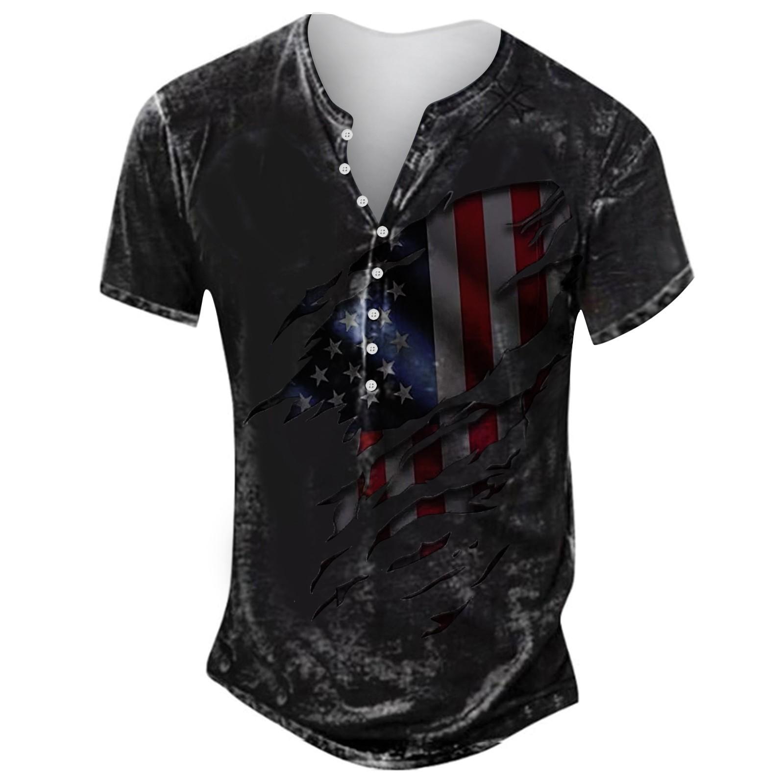 

Мужская модная футболка с коротким рукавом и вышивкой с коротким рукавом и принтом на весну и лето XXXXXL чёрный