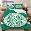Celtic F.C Pattern Bedding Quilt Set Quilt Cover Pillowcase Home Decoration Birthday Gift (1 * duvet cover + 2 * pillowcase, without core)