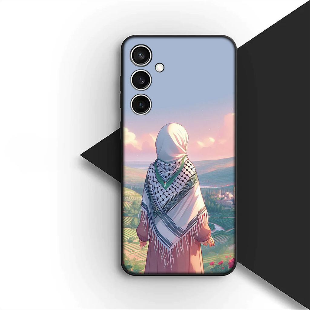 Cover for Samsung Galaxy S24 S25 S23 FE Ultra Plus S7 Edge S25+ S23+ A56 5G Phone Case Arabic islamic muslim Muslimah Girl