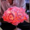 LED Valentines Rose Lights Wystrój walentynkowy Biała Różowa Różowa Wróżka Światła Sztuczne Kwiaty Róży Garland Dekoracja Domu YSX