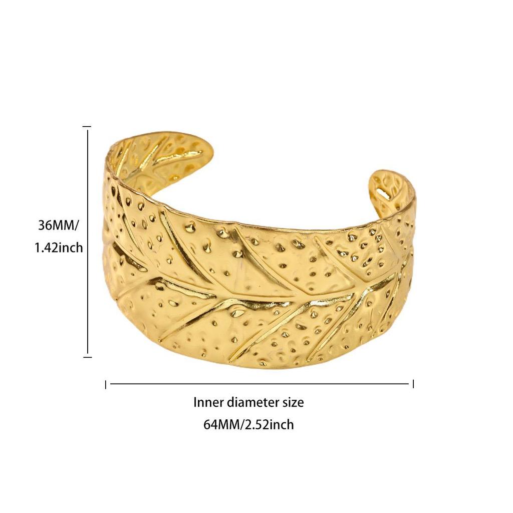 Retro exaggerated sunflower wide version open bracelet personality simple temperament punk jewelry