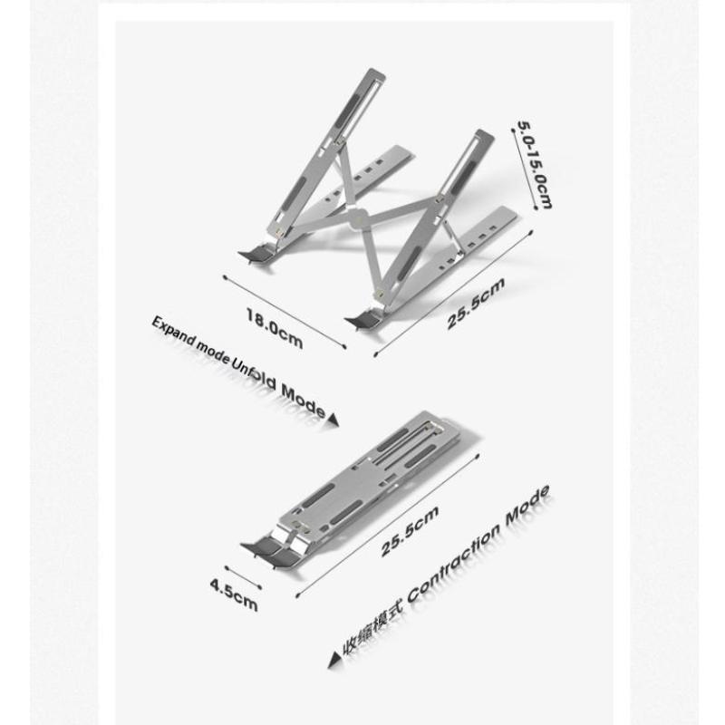 Laptop Stand Metal Material Foldable Portable Laptop Heighten Laptop Holder Bracket Notebook Stand