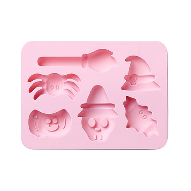 

6 Cavities DIY Cookie Soap Candy Gummy Chocolate Mold Baking Mold Ice Cream Tray рожевий