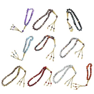 Islamic Meditation Rosary Jewelry 33 Bead Glass Tasbih Bracelet Meditation Rosary Jewelry for Prayer and Reflection