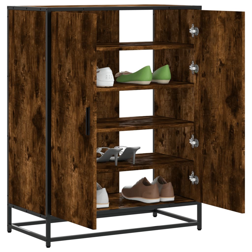 Vidaxl Szafka Na Buty, Przydymiony Dąb, 75X38X97,5 Cm
