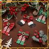 Glitter Xmas Hair Clips: Elegant Bow with Golden Accents. Perfect for Holiday Parties & Festive Celebrations! 