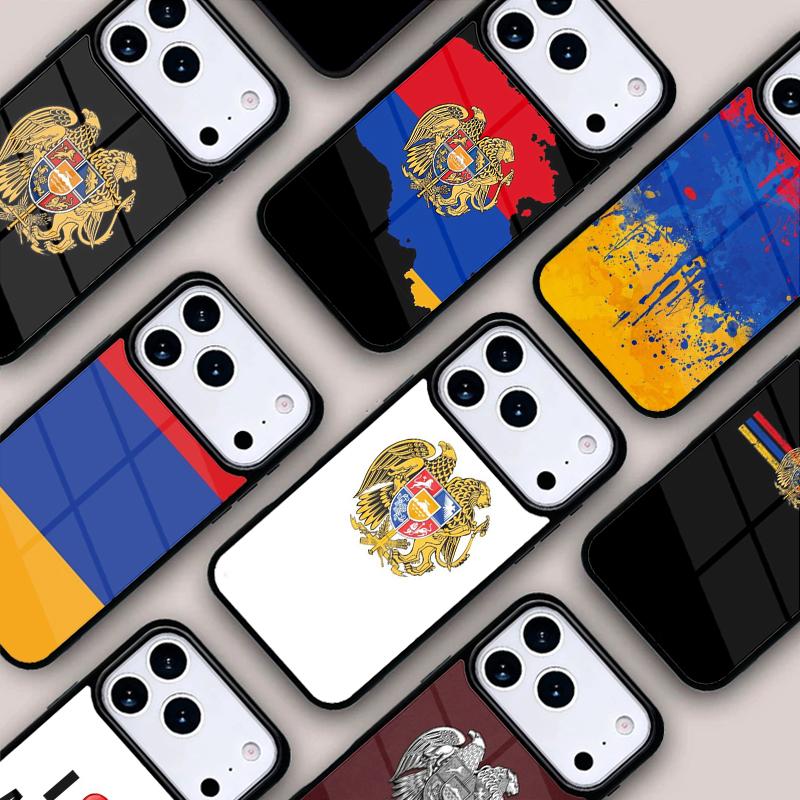 Armenia russia Flag coat of arms Phone Case For IPhone 17 16e 15 14 13 12 11 Pro Max Air Mini Soft Protective Cover
