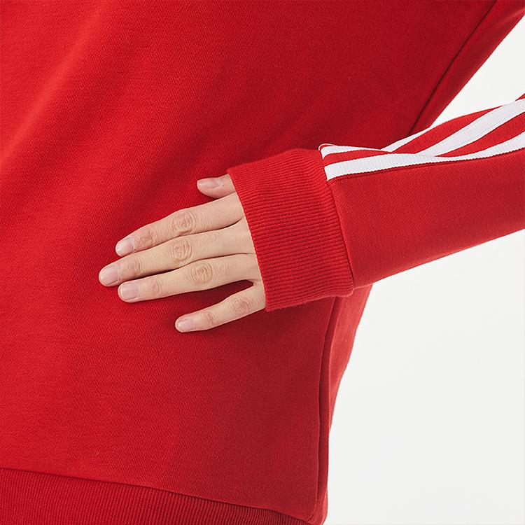 adidas Neo Rundhals Fleecegefütterter Strickpullover Damen Oberteile Rot GJ8744