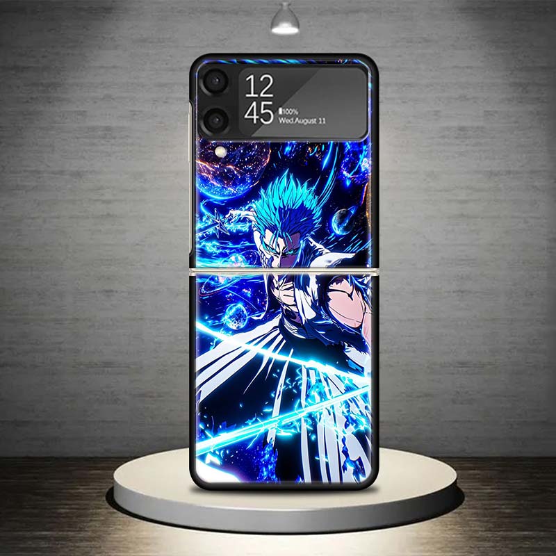 Grimmjow 6 Bleach Phone Case For Samsung Galaxy Z Flip 7 6 5 4 3 5G Shockproof Cover Z Flip7 Flip6 ZFlip5 Flip3 Flip4 Luxury She