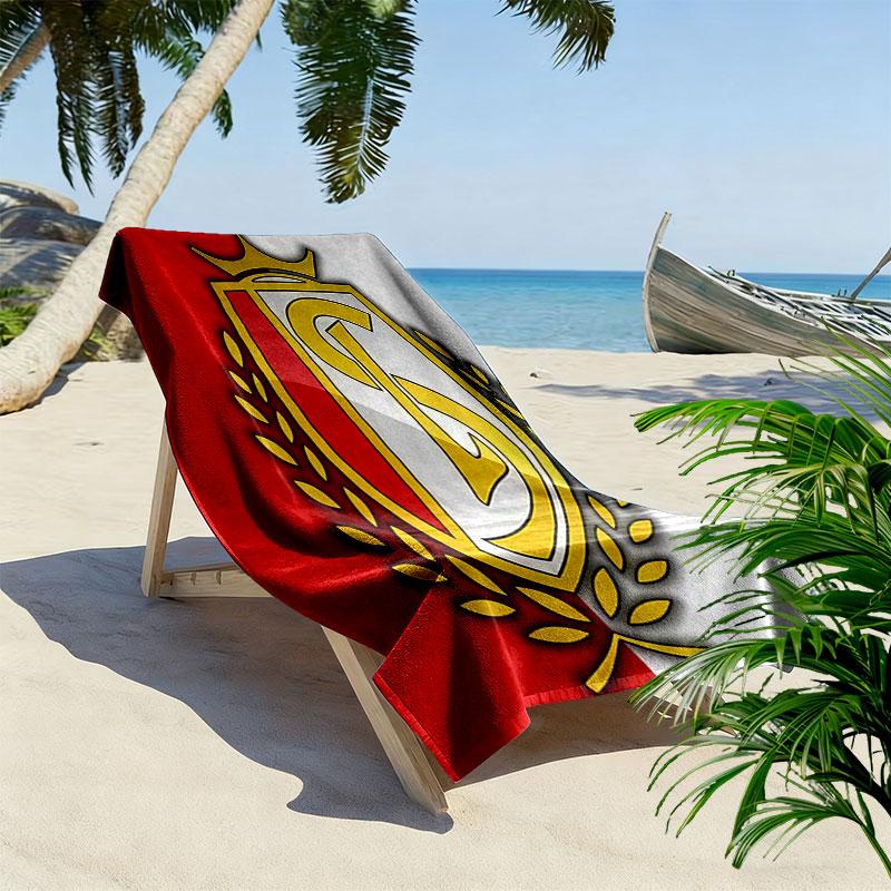 STD Liège Print Beach Towel, Large Soft Quick Dry Towel for Beach Camping Swimming