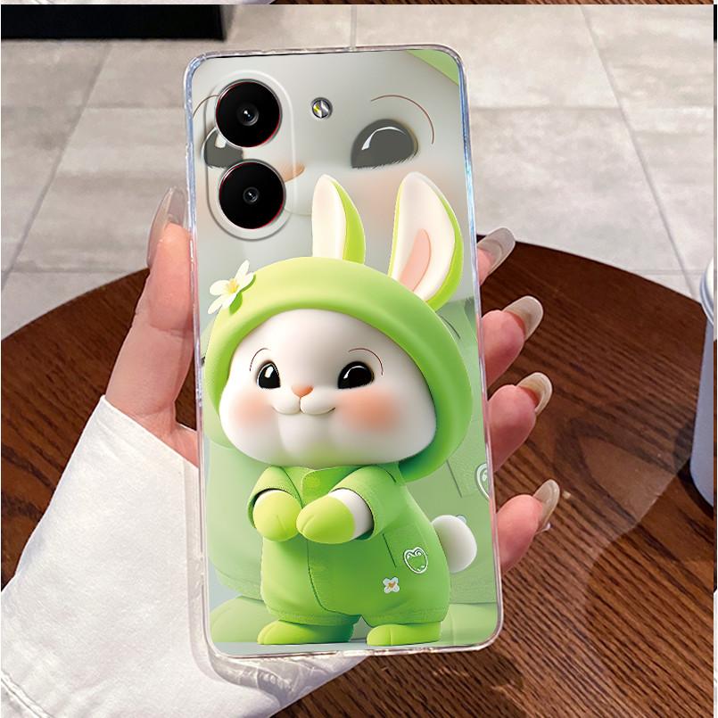 For Poco X8 Pro Case Clear Luxury Cute Love Rabbit Funny TPU Soft Silicone Casing Poco X8 Pro Max X8Pro 5G Phone Case Back Cover