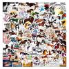 100-Piece Equestrian Graffiti Cartoon Horse Waterproof Stickers for Notebooks, Scooters, and Suitcases