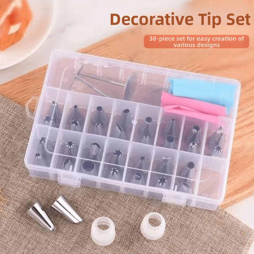 38Pcs/Set Creative Cream Piping Nozzles Kit DIY Decorating Piping Tip  Kitchen Gadgets