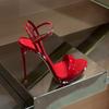 Sexy Nachtclub Dünne Hohe Absätze Damen Sandalen Mode Knöchel Schnallen Riemen Schuhe Sommer Elegant Hochzeitsfeier Kleid Sandalias Schuhe
