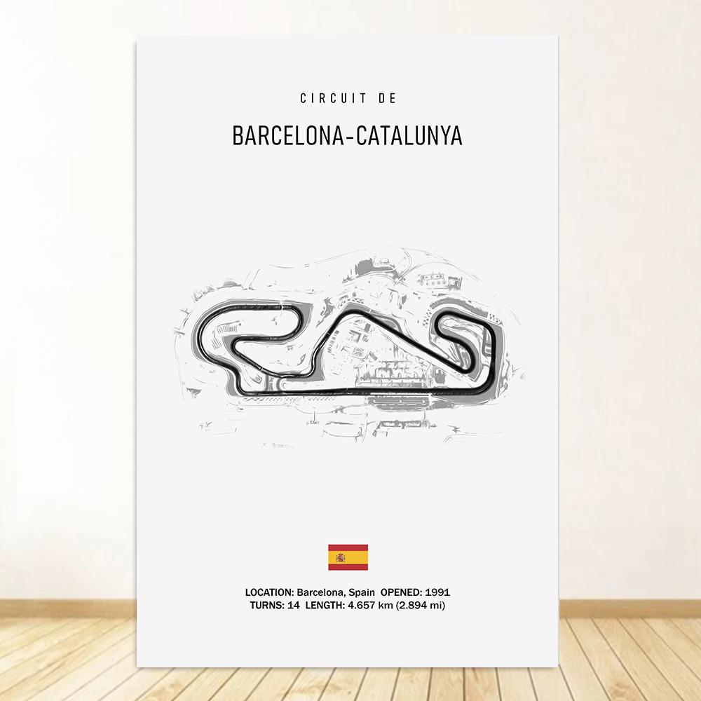 Classic Black And White Vintage Wall Art Formula 1 Imola Monaco Monza Circuit HD Oil On Canvas Posters And Home Decor Gifts