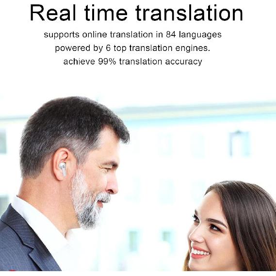 Zunate Y113 Earbuds Language Translator, Supports 114 Languages 3 Translation Modes, Voice Language Translator with Bluetooth, for Business