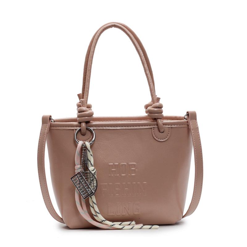 2025 popular new niche simple wind hand carrying bucket bag Korean version casual versatile commuter fashion messenger bag women