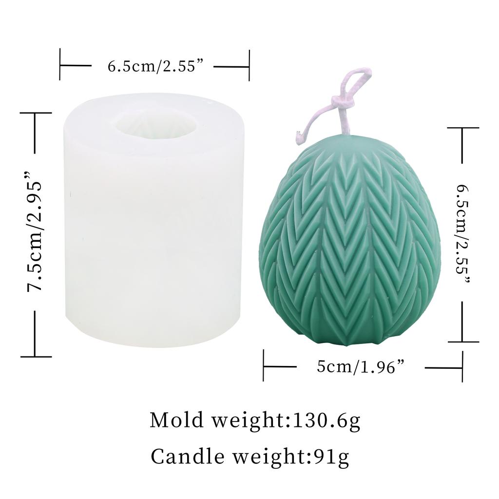 3D Easter Egg Silicone Mold Candle Making Chocolate Food Candy Cake Molds Form Mould Candles Business Round Flowers Easter Theme