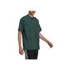 Adidas Solid Logo Print Crew Neck T-Shirt Men Tops Mineral-Green HK0317