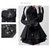 Jundakara Long Sleeve Dress with Cute and Perfect for a Sickly French or Idol Perfect for and Size M Women's Shorts, Lace, Cross, Ribbon, Ruffles,