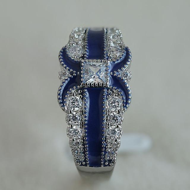 

Стильное женское кольцо с буквой X, модное синее с микроасфальтированным покрытием, женское кольцо, аксессуары на каждый день, много и оптом 10 белый