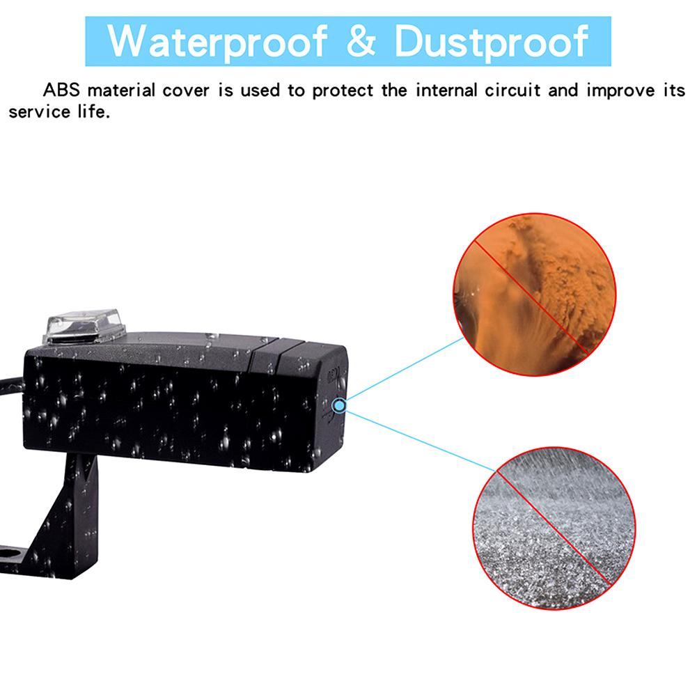 12 24V Universal Motorcycle Mobile Phone Charger with Switch Dual USB QC3.0 Fast Charge