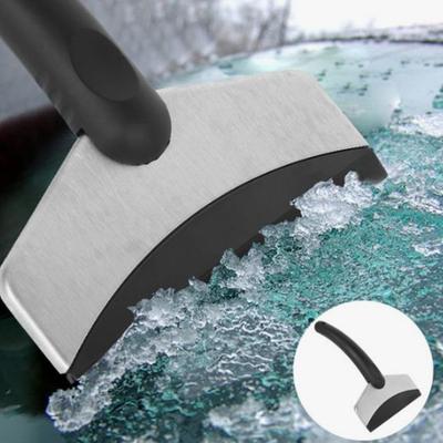 Car Snow Shovel Plastic Handle Silicone Squeegee Soft Bristles Vehicle Cleaning Brush Snow Ice Removal No Scratch Winter Tool