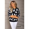 Women Pullover Halloween Sweaters Ghost Print Jumpers Long Sleeves O Neck Loose Slight Strech Casual Office Lady 2025 Autumn