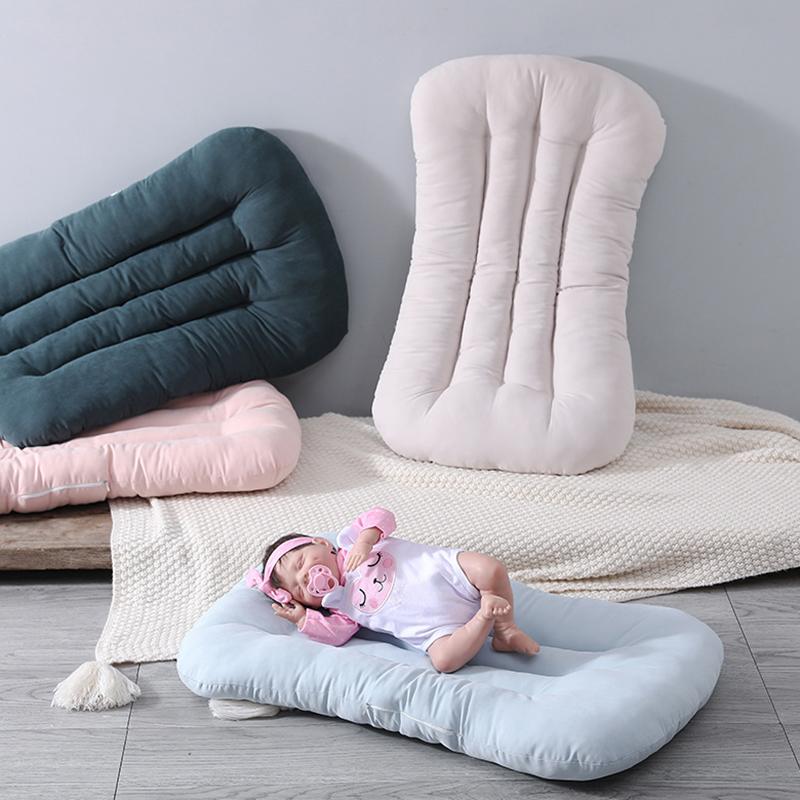 Baby Bassinet Bed Portable Womb Shaped Mattress Removable Washable Cover Infant Sleep Nest Hypoallergenic Microfiber Padding Compact Travel Cot