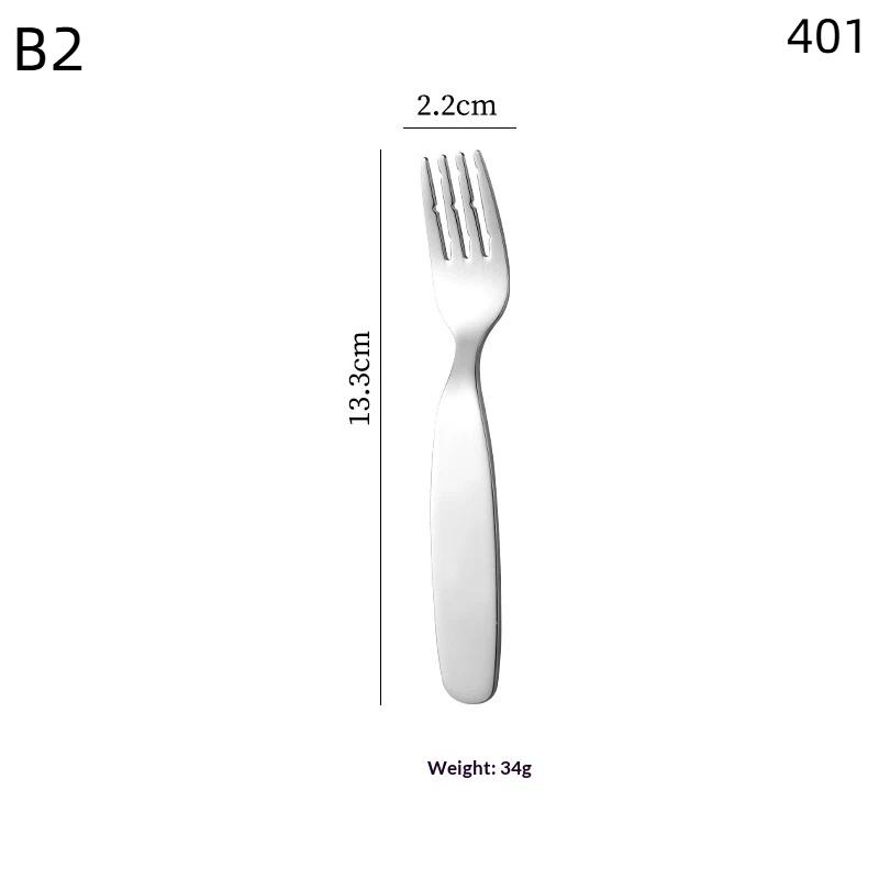 1Pcs Toddler Forks Spoon Portable Spoon Fork Tableware Toddler Utensils Stainless Steel Cutlery For Camping Outdoor Tableware