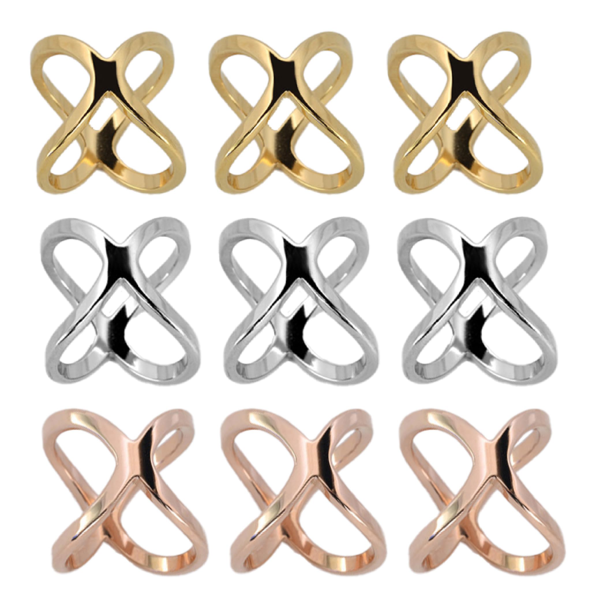 

Felimoa Scarf Rings, Easy Arrangement, Scarf Clasp for Office Outfits, 3 Colors, Total 9-Piece Set