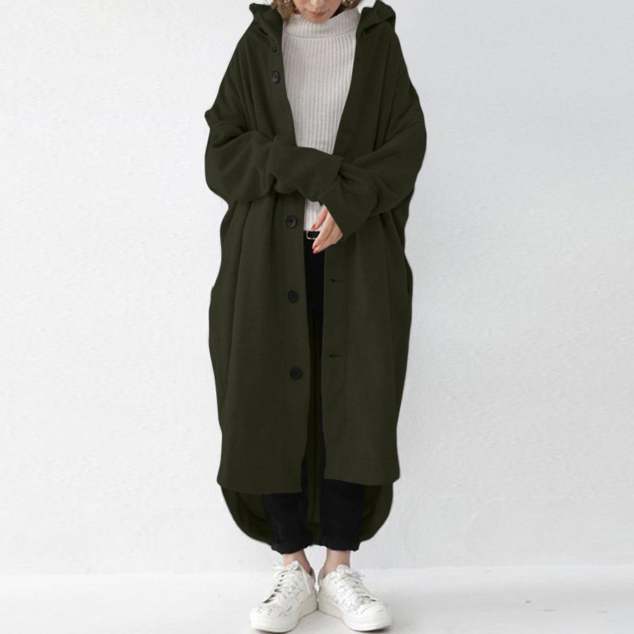 

New Autumn Winter Women s Windbreaker Coat - Women s Long Length Hooded Overcoat S