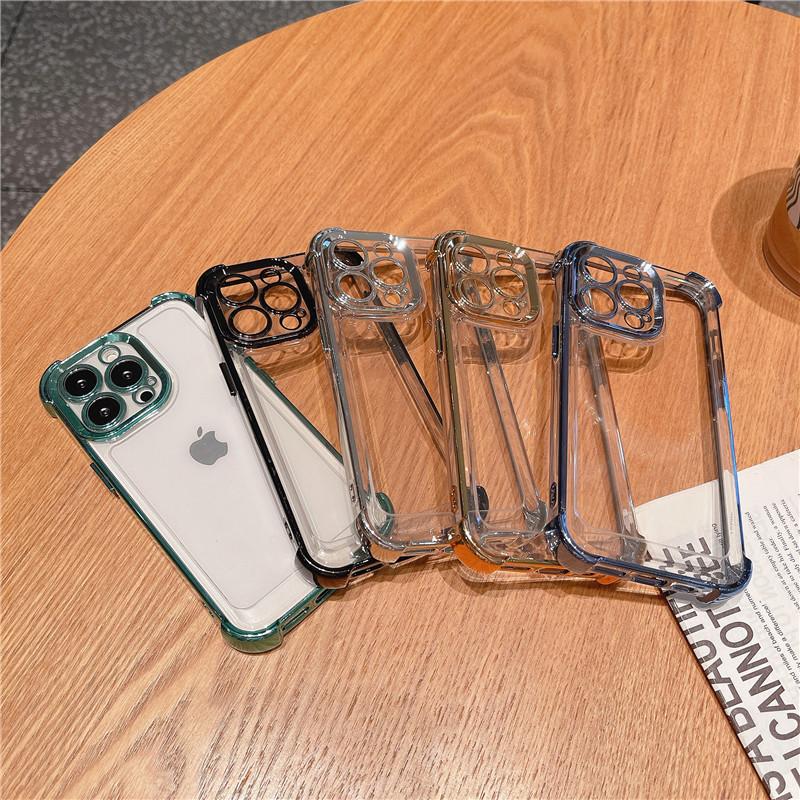 Electroplating Is Suitable for Iphone14promax Phone Cases, Apple 13 Too Empty Cases, Anti-drop 11 Simple Xr Protective Cases