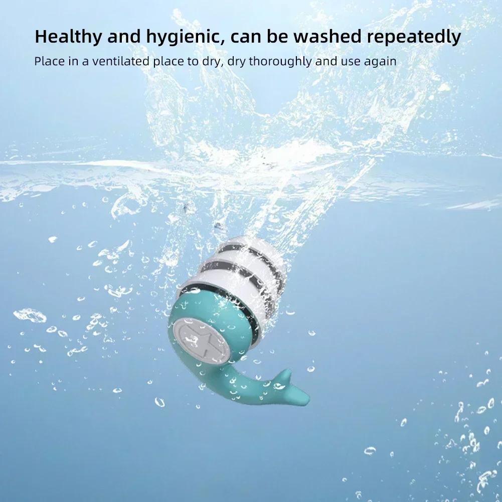Anti Noise Silicone Earplugs Waterproof Swimming Ear Plugs For Sleeping Diving Surf Soft Comfort Natation Swimming Ear Protector