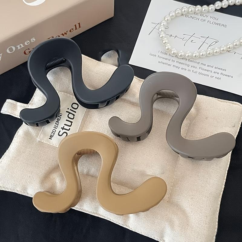 3PCS Matte High Ponytail Fixing Tool Hair Clip, Women's New High-End Shark Clip Hair Accessory for the Back of the Head