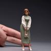 Woman Figurine Hand-Painted Miniature People Figurines Collectible Resin Figure
