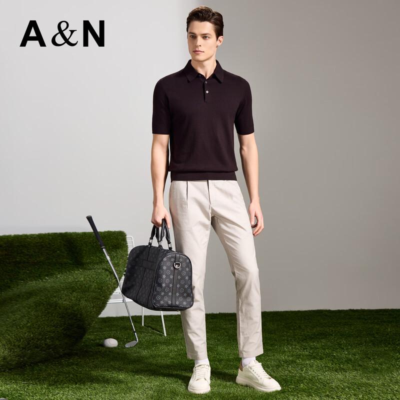 Antonio Men's Cashmere Blend Short Sleeve Round Neck T-Shirt