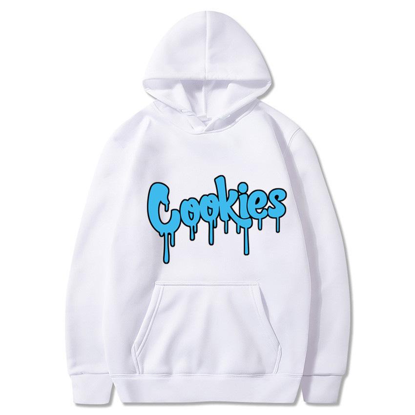 Wish2026 New Cookies Printed Fleece Men's Autumn and Winter Thick Sweater Hoodie