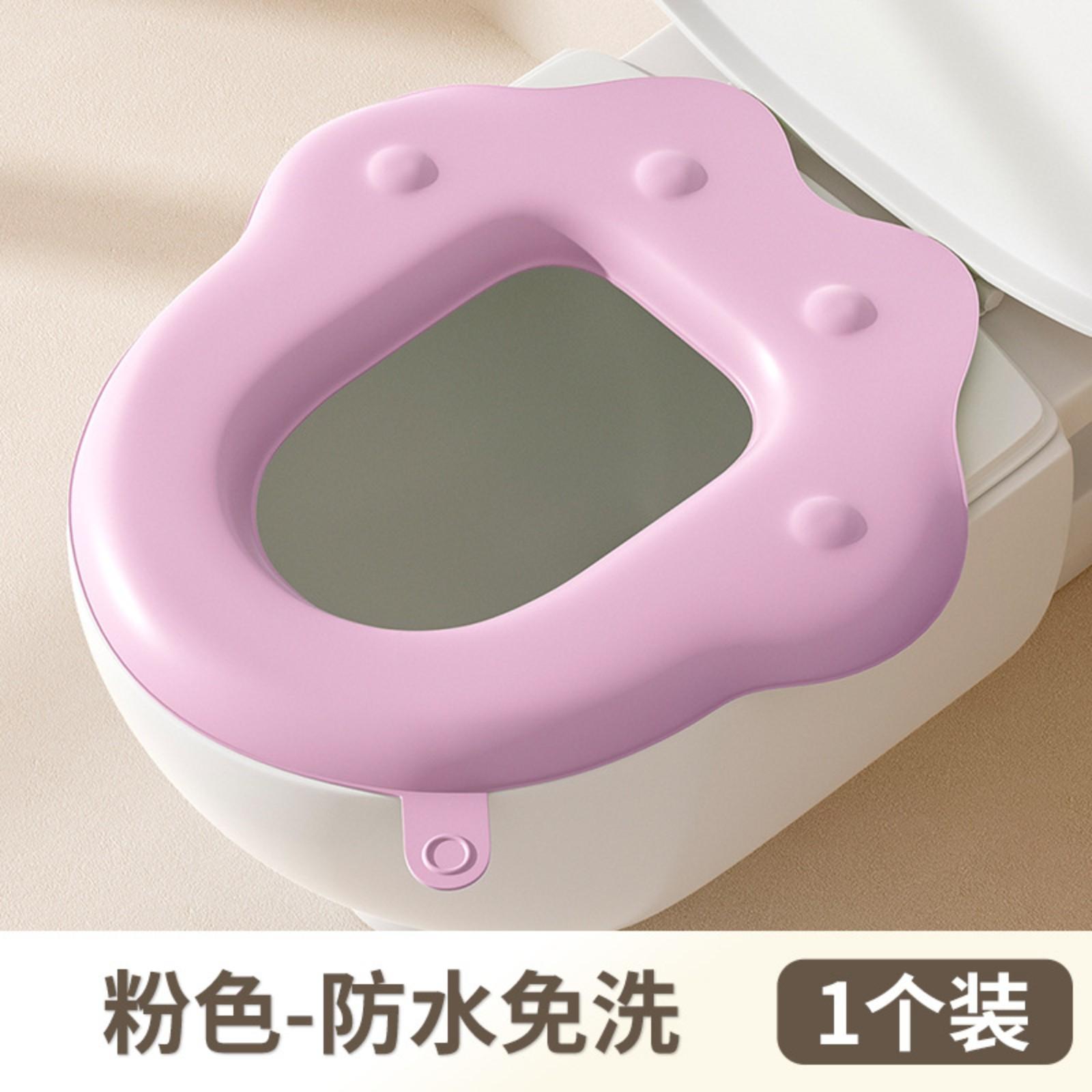 

Водонепроницаемая подушка для сиденья унитаза Four Seasons Универсальная подушка для сиденья унитаза Бытовая крышка для сиденья унитаза One Size розовый