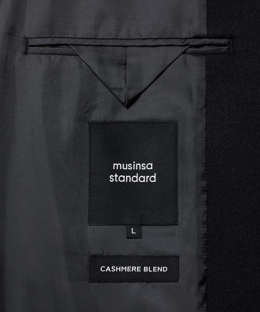 Musinsa Standard Cashmere Blend Oversized Single Coat [Black]