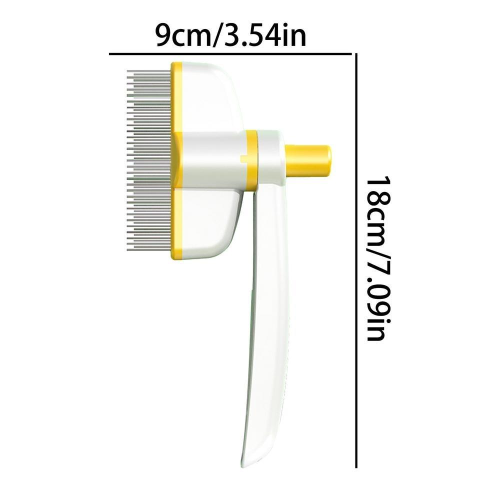 

Чистящие расчески для питомцев Расческа для груминга собак из нержавеющей стали Новая расческа для удаления шерсти питомцев жёлтый
