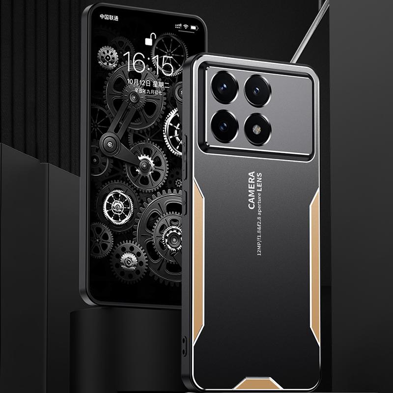 For Xiaomi Redmi K70 Pro 5G Case Slim-Fit PC+TPU+Aluminum Alloy Cell Phone Cover