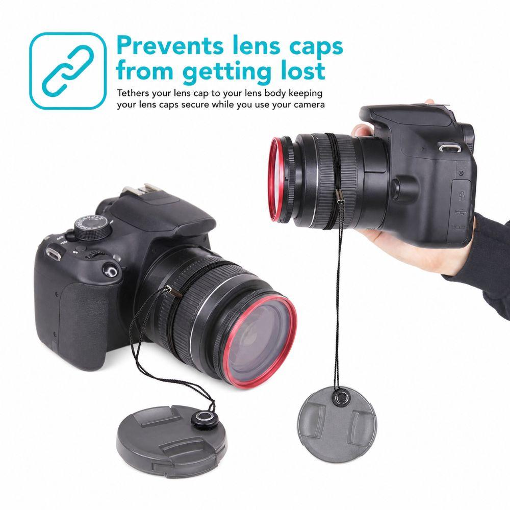 5 Stück Linsendeckel-Sicherung Leine Leichter Sicherer Clip Tragbare Linsendeckel-Leine DSLR