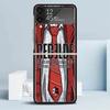 F-Fashion RBD R-Rebelde Black Cover for Samsung Galaxy Z Flip 7 6 5 4 3 5G Phone Case Flip7 Flip6 Flip5 Flip4 Flip3 Pattern Case