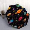 Cosmic, Celestial Theme 8 Bone Hand Automatic Folding Umbrella, Compact and Portable Design, A Perfect Gift for Birthday, Christmas or Busin