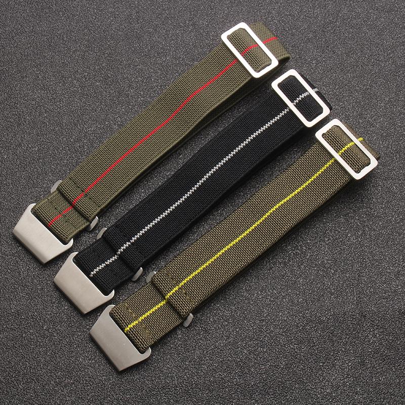 Borsa Paracadute Truppe Francesi Anni '60 Cinturino Elastico per Orologio per Tudor Seiko Casio Cinturini in Nylon Smartwatch da Uomo Cinturino in Tessuto